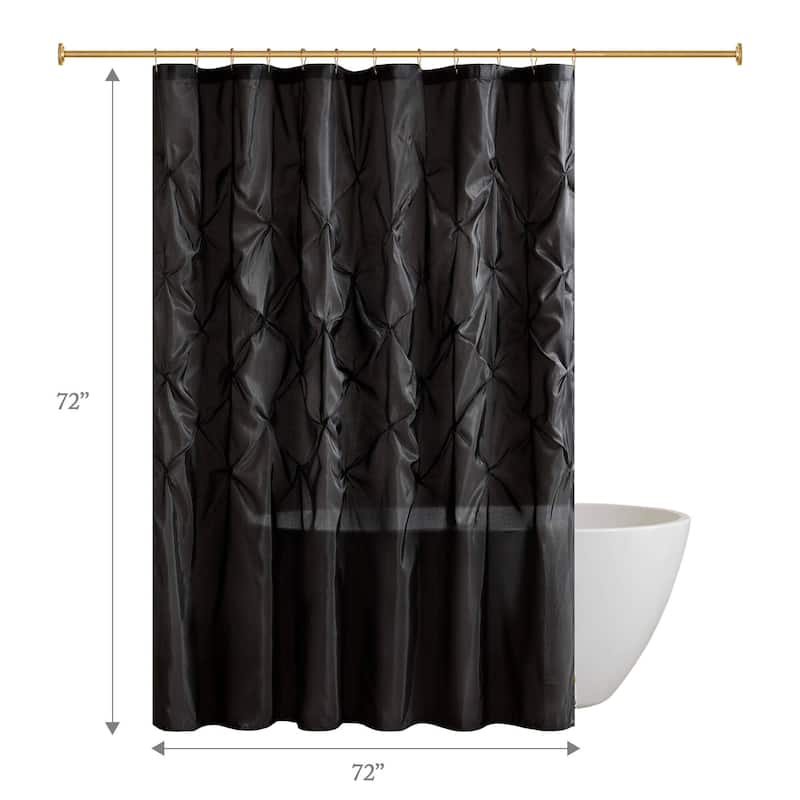 Madison Park Laurel Tufted Semi-Sheer Shower Curtain