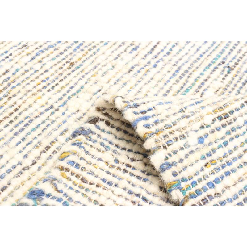 ECARPETGALLERY Braid weave Sienna Cream Wool Rug - 5'0 x 7'11