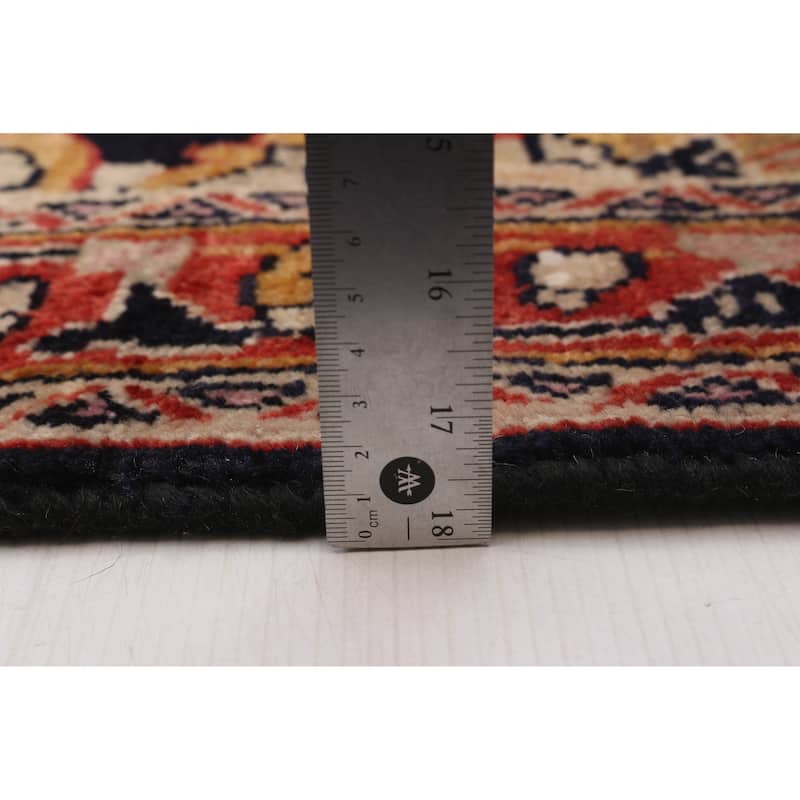 ECARPETGALLERY Hand-knotted Andelz Navy, Red Wool Rug - 3'5 x 11'7