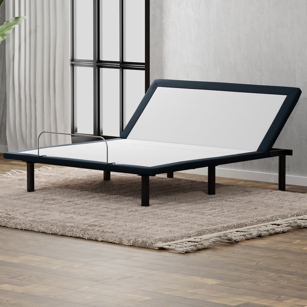 Queen Size Metal Adjustable Platform Bed Base with Wired Remote and Pressure Relief