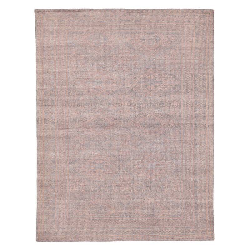 ECARPETGALLERY Hand-knotted Tangier Brown, Grey Silk, Wool Rug - 5'0 x 7'10