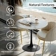 preview thumbnail 9 of 27, Kitchen Dining Table Marble Tabletop Round Modern Sintered Stone Bar Bistro Table