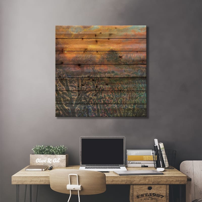 Luminaire Print On Wood by Iris Scott - Multi-Color
