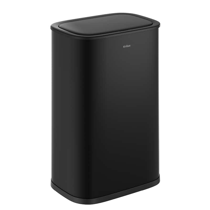 KRAUS WasteGuard 14.5 Gal 55 Liter Motion Sensor Kitchen Trash Can - MB - Matte Black