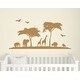 preview thumbnail 13 of 15, Safari Nursery Wall Decal Nature Wall Decor. 18 tall x 38 wide inches - Light Brown