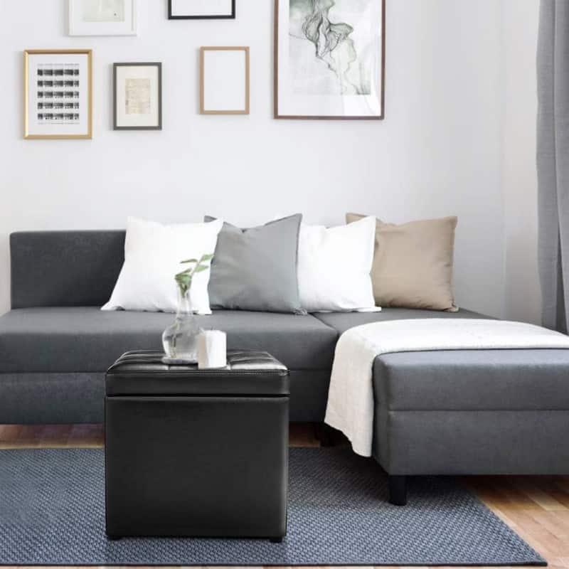 16" Cube Ottoman Storage Box