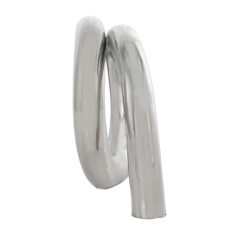 Silver, Gold or Multi Ceramic Rounded Loop Abstract Sculpture