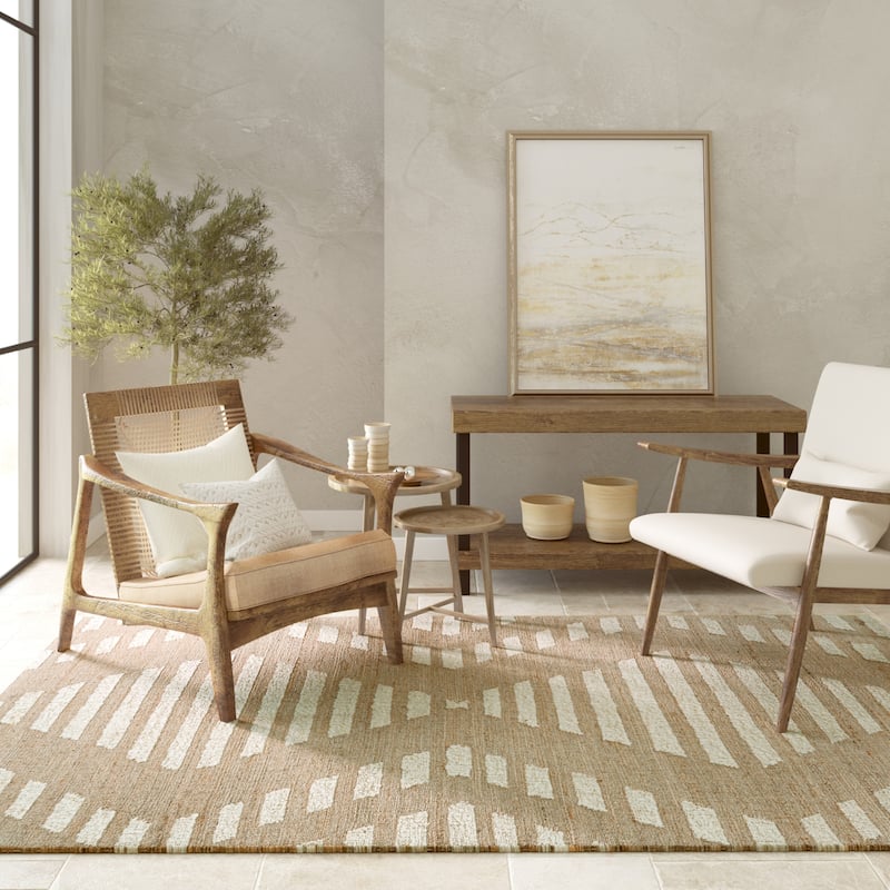 Sevita Natural/Ivory Farmhouse Area Rug