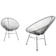 Sarcelles Acapulco Modern Wicker Chairs by Corvus (Set of 2)