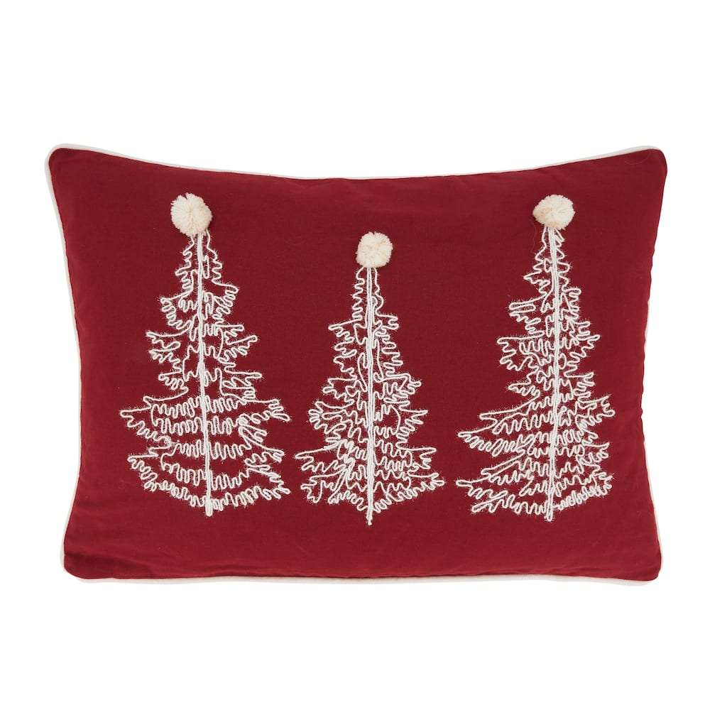 Festive Flair Christmas Trees Throw Pillow