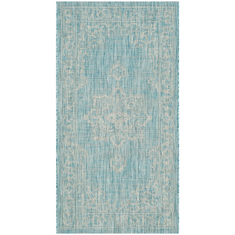 SAFAVIEH Courtyard Divna Medallion Indoor/ Outdoor Waterproof Patio Backyard