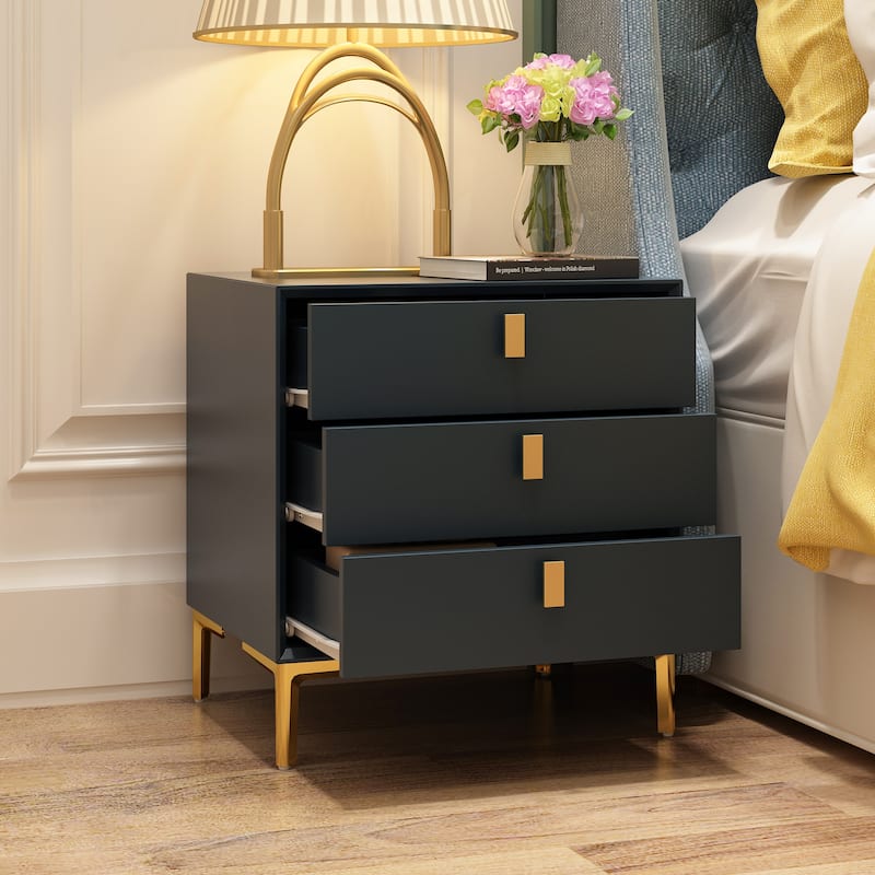 Timechee 3-Drawer Nightstand End Table Bedside Table