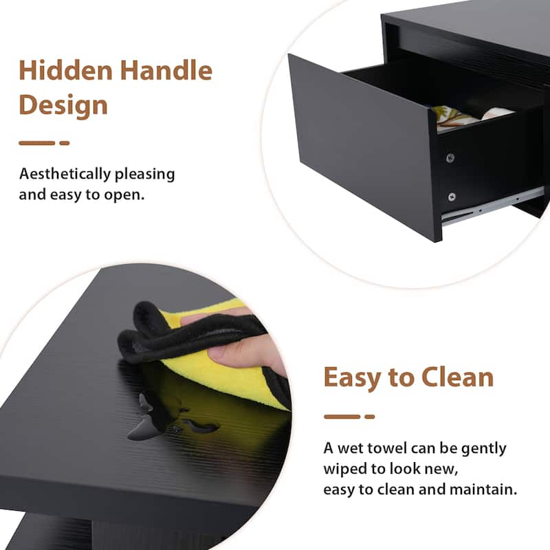 Modern Extendable Rotating TV Stand with LED Lighting