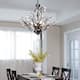 Maxax 4 - Light Unique Classic / Traditional Chandelier with Crystal Accents - MX19046-4-P