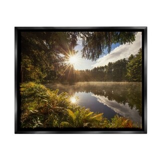Stupell Lake Nature Landscape Framed Floater Canvas Wall Art Design by ...