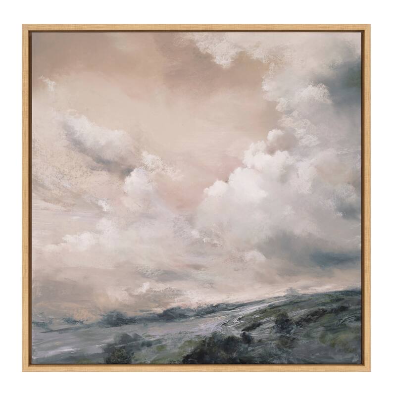 Kate and Laurel Sylvie When the North Wind Blows- Sepia Framed Canvas by Nel Whatmore