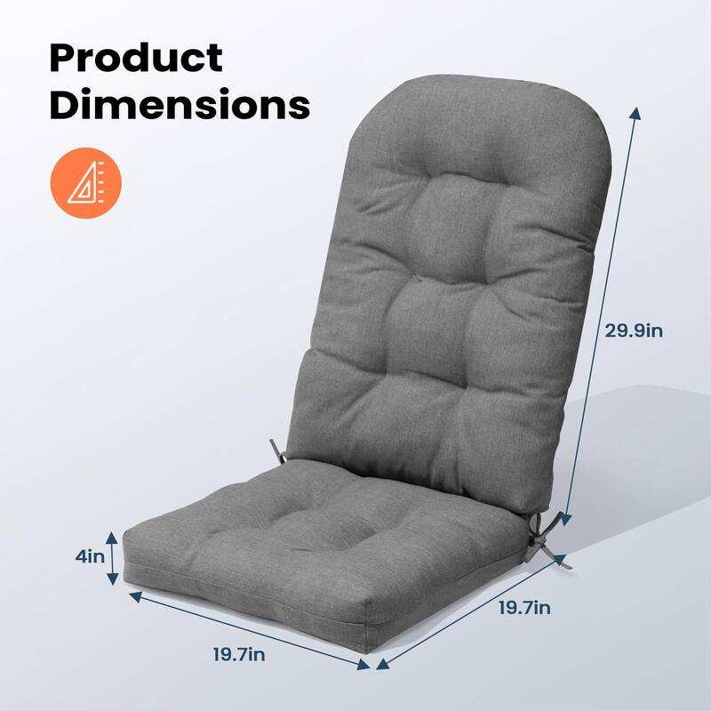 Outdoor Adirondack Chair Cushion Rocking Chair Cushions Thickened Patio Chair Pad with Sunbrella