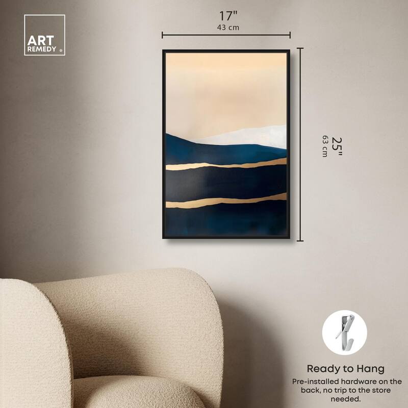 Golden Seam II Canvas by Art Remedy