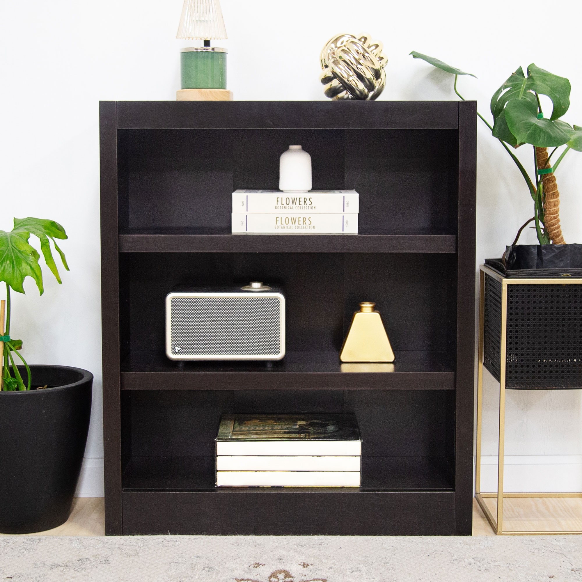 Concepts in Wood 3 Shelf Wood Bookcase, 36 inch Tall - On Sale