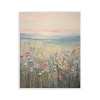 Stupell Pastel Spring Floral Meadow Wall Plaque Art Design By Arlington ...