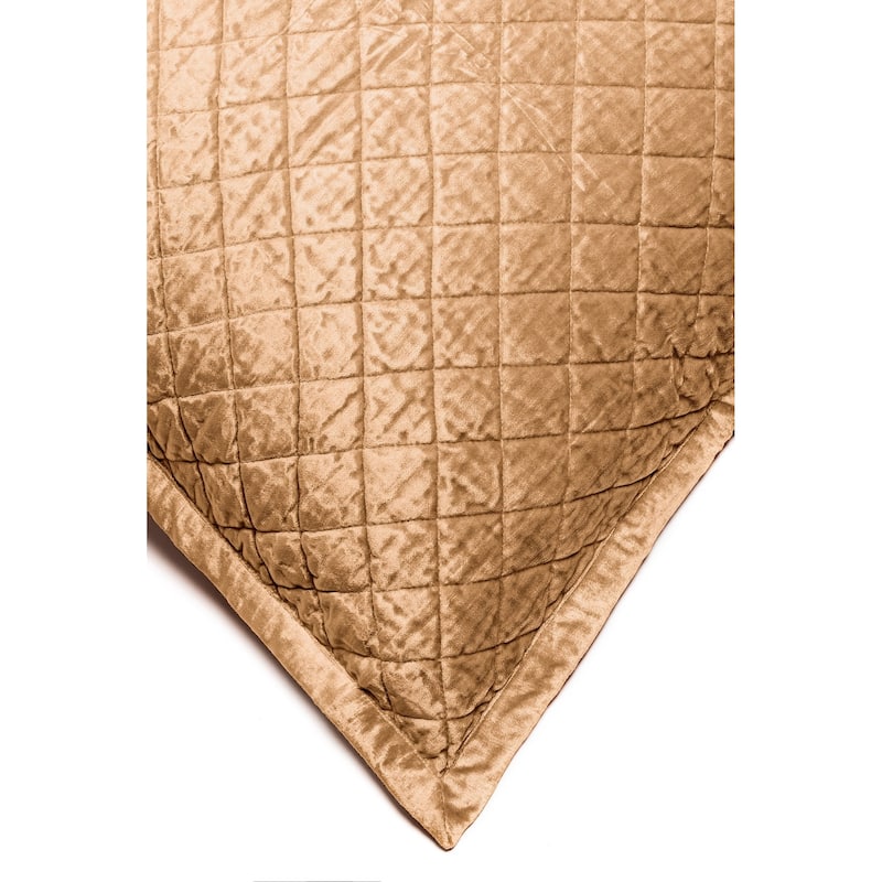 Simona Rayon Velvet, Caramel, Sham