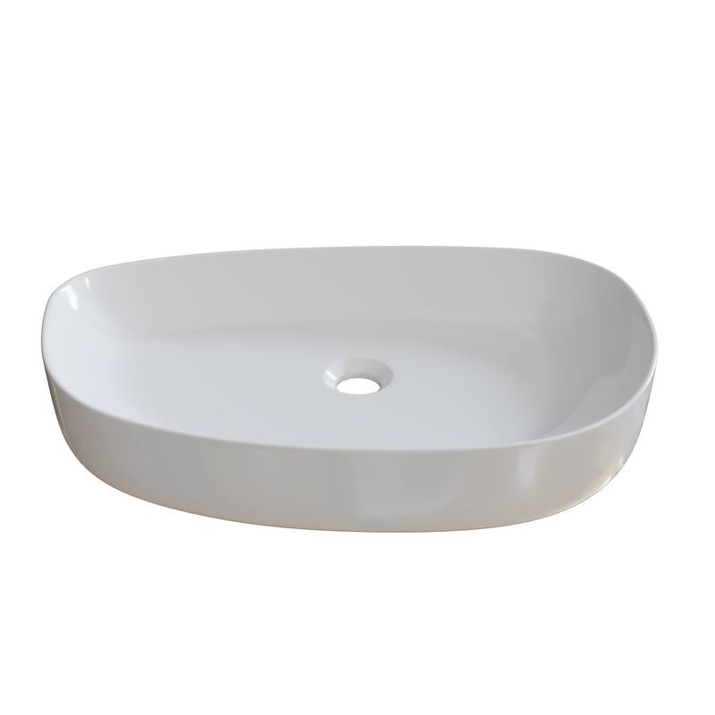 Spica Bench Mount Ceramic Vessel Bathroom Sink