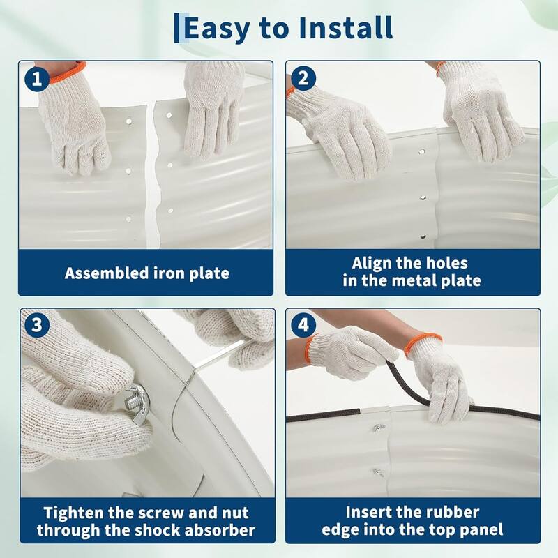 6X3x1Ft Galvanized Raised Garden Bed, Planter Box Kit for Vegetables, Flowers, Herbs & Fruits