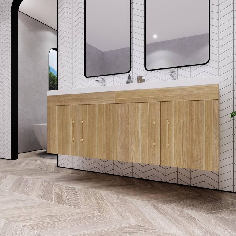 Eliza 60'' Wall Mounted Vanity with Double Sink