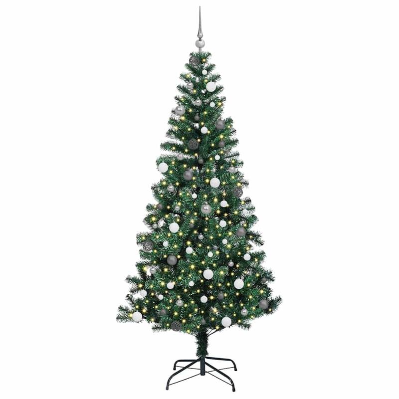 vidaXL Artificial Christmas Tree Green 70.9" PVC