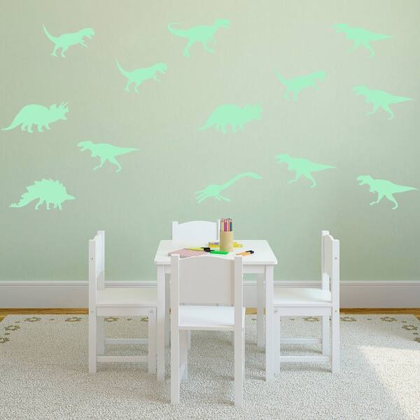 slide 2 of 2, Walplus Peel and Stick Glow In The Dark Dinosaur Wall Stickers Home Room Decor
