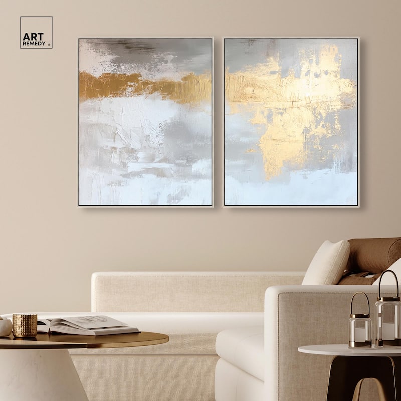 Golden Glaze I Canvas Set of 2 by Art Remedy