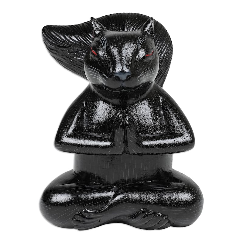 Novica Handmade Prudent Apprentice At Night Wood Statuette
