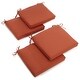 preview thumbnail 12 of 20, Blazing Needles 19-Inch x 20-Inch Indoor Chair Cushion (Set of 4) Spice