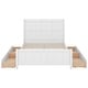 preview thumbnail 26 of 32, Low-Profile Grounded Frame Bed with Storage Shelves Headboard