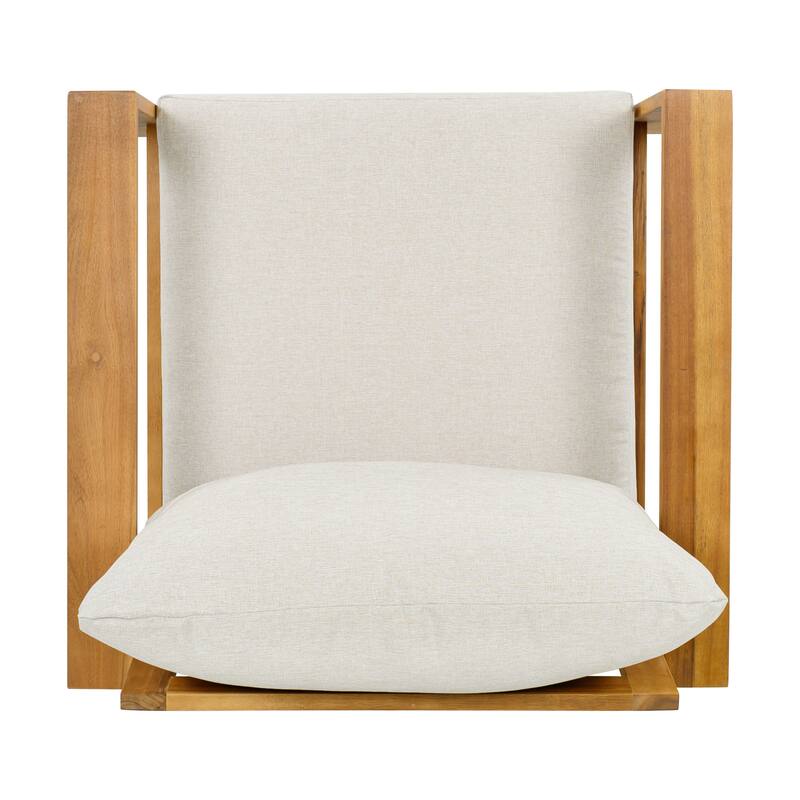 Christopher Knight Home - Mason Outdoor Patio Chair Set with Cushions and Acacia Wood Frame