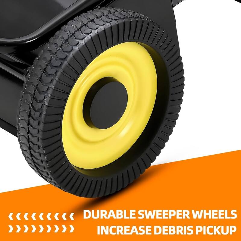 52" 26 Cu.ft Heavy Duty Tow Behind Lawn Sweeper for Leaves, Grass & Debris