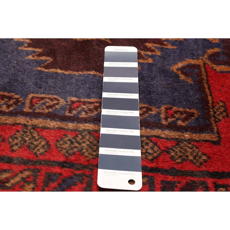 ECARPETGALLERY Hand-knotted Teimani Red Wool Rug - 4'7 x 9'4