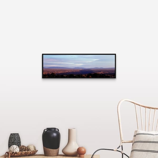 Mountains On A Landscape Rio Grande Gorge Taos New Mexico Black Float Frame Canvas Art Overstock 25528251