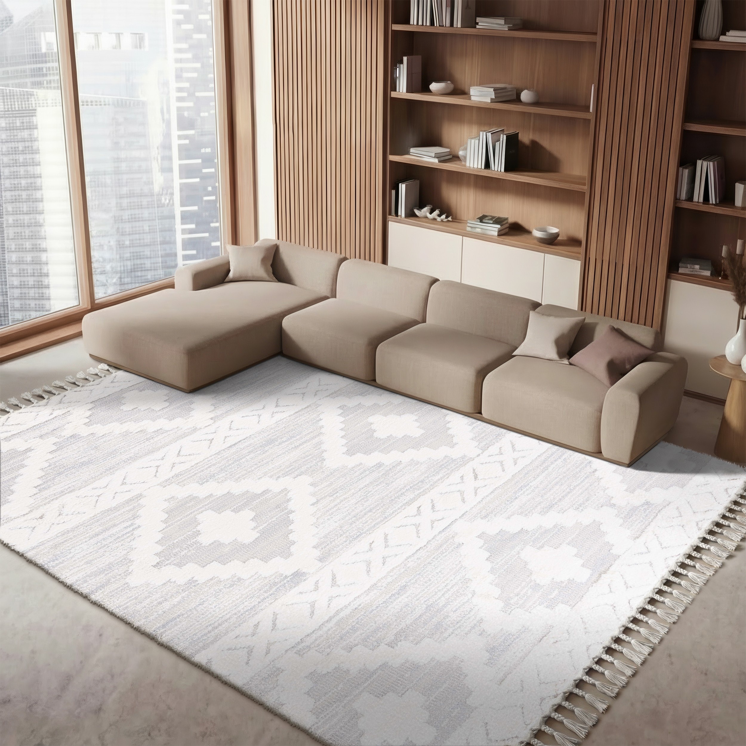 SAFAVIEH Moroccan Tassel Shag Marybelle 2-inch Thick Rug