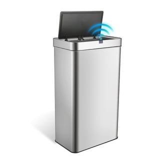 Innovaze 18 Gallon Stainless Steel Motion Sensor Trash Can for Kitchen