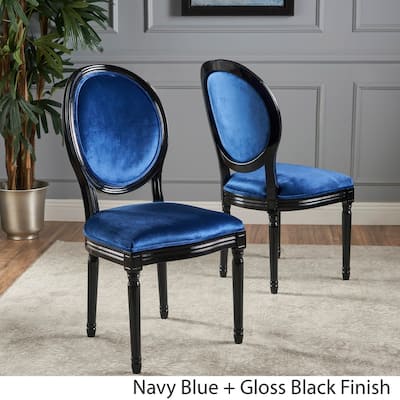 Phinnaeus Contemporary Velvet Dining Chairs (Set of 2) by Christopher Knight Home