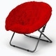 preview thumbnail 4 of 7, Urban Lifestyle 37" Mongolian Oversized Saucer Chair Red