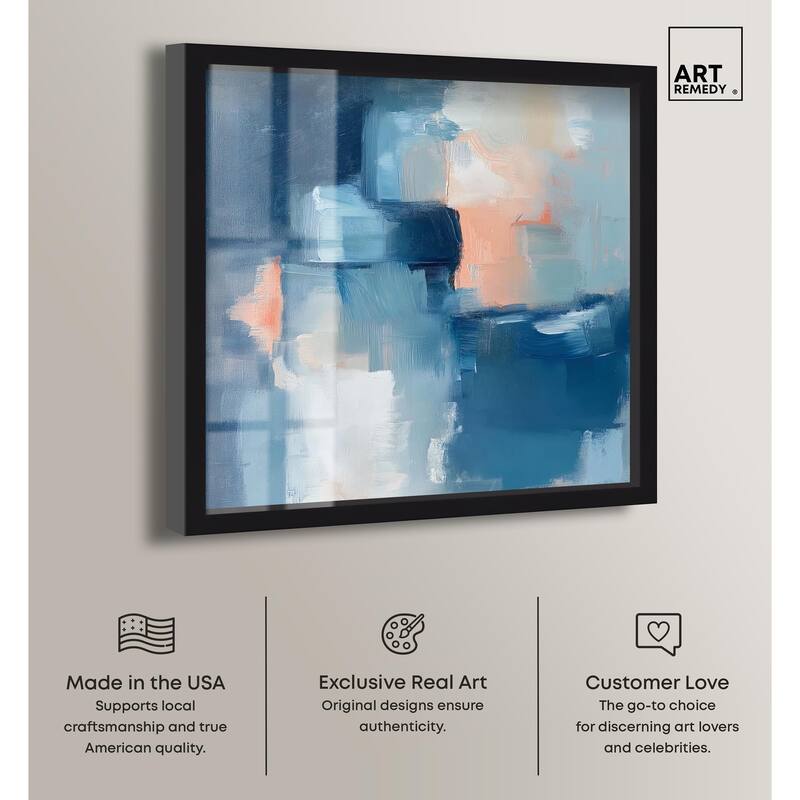 Whispering Blue I Shadowbox by Art Remedy
