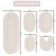 preview thumbnail 24 of 58, Hampton Crochet Bathmat 100% Cotton Non-Slip Bathroom Rug Set, Machine Washable Bath Rug, 5 Piece Bath Mat Set with Contour