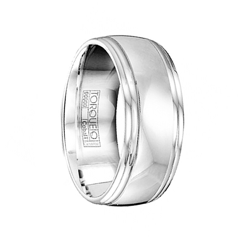 Shop Men S Cobalt Comfort Fit Wedding Ring With Polished Round