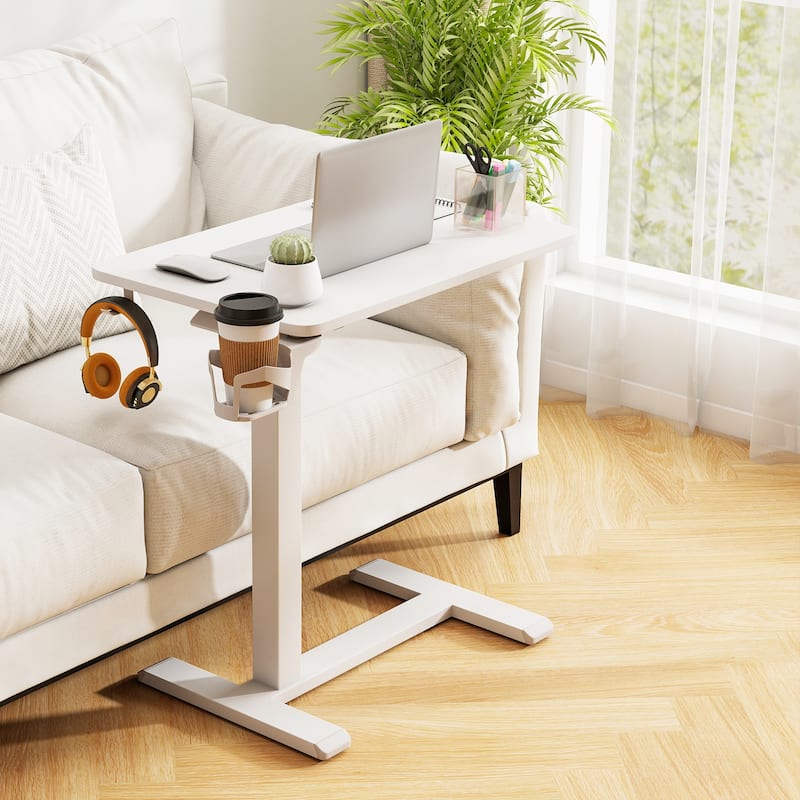 Engineered Wood Mobile Standing Desk with Adjustable Height