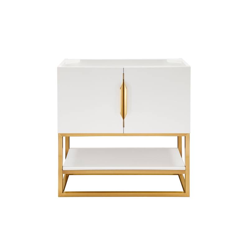 James Martin Vanities 883-V31.5-RG Columbia 32" Single Free Standing - Glossy White