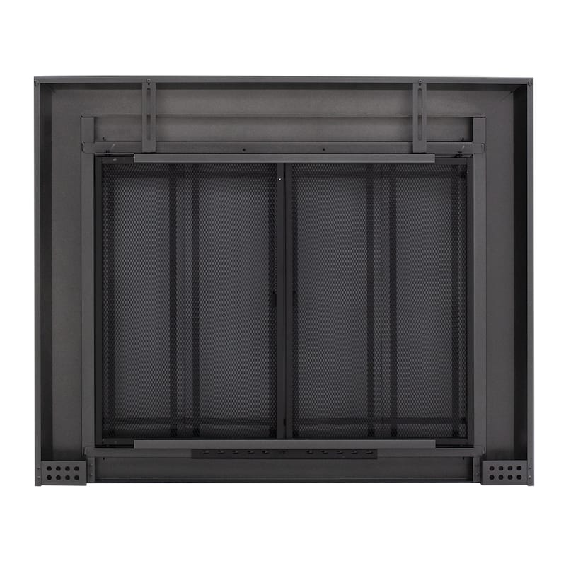 Pleasant Hearth Ellis Fireplace Glass Door Gunmetal