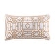 preview thumbnail 1 of 3, Southern Tide Trellis Square Linen Decorative Pillow Feather - Accent - Linen - 22"W x 12"L - Single