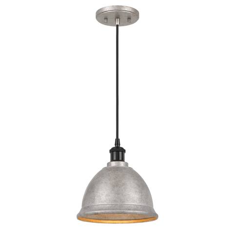 Helmut 1-Light Galvanized Pendant 9" x9"x 9" - Mini Pendant